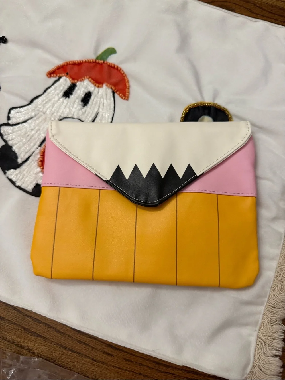 Colorblock Pencil Yellow & Pink Envelope Clutch - Unbranded